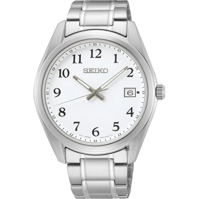 SEIKO 精工 CS 城市簡約手錶 送行動電源 開學(SUR459P1/6N52-00F0S)