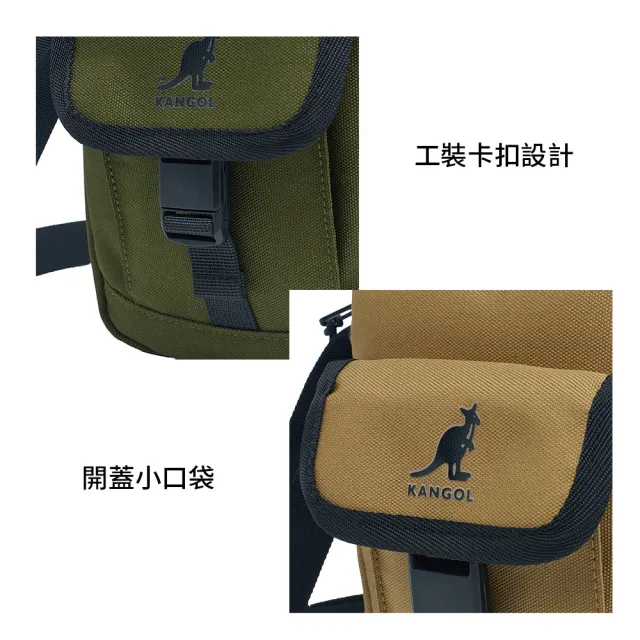 【KANGOL】袋鼠 口袋 小側包 64551704(側背包 工裝風)