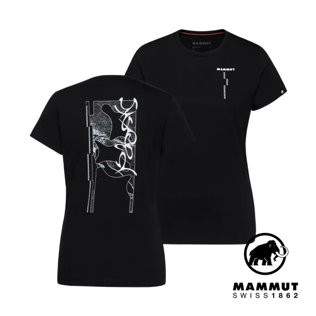 【Mammut 長毛象】Flash T-Shirt Women 限量款-奧運有機棉短袖T恤 女款 黑色 #1017-06750