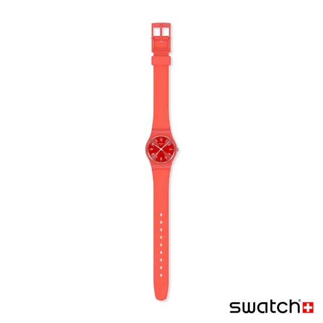 【SWATCH】Swatch Lady 原創系列手錶 NOTES OF CORAL 耀眼粉 女錶 手錶 瑞士錶 錶(25mm)