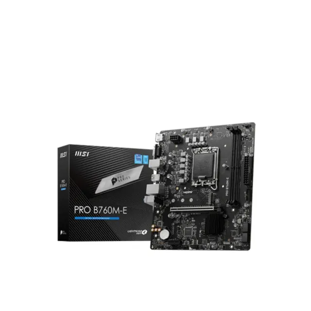 【MSI 微星】PRO B760M-E D5 主機板+微星 INTEL AX210NGW WIFI-6E 內接無線網卡