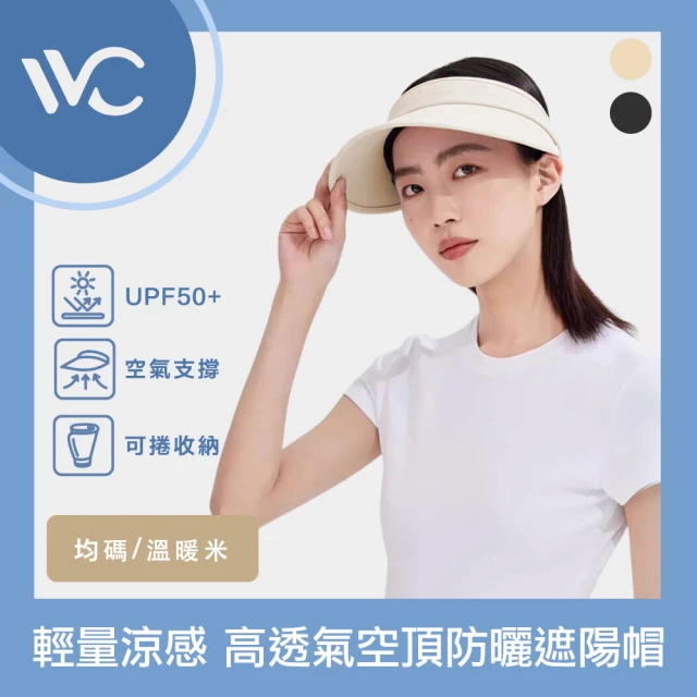 VVC 沁風系列 抗UV輕量涼感 高透氣可收納空頂防曬/遮陽帽