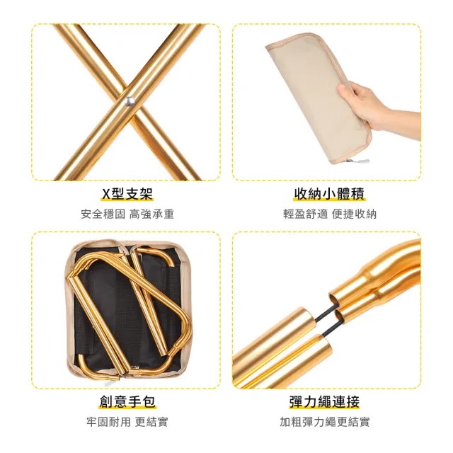 【SUNORO】鋁合金露營用手包折疊椅 免組裝戶外便攜筆袋休閒椅 釣魚小板凳(釣魚椅/露營椅/戶外野餐休閒)