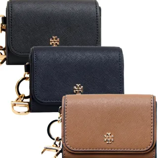 【TORY BURCH】雙11 TB EMERSON 防刮皮革掀蓋零錢包/證件夾/鑰匙包(多色任選)