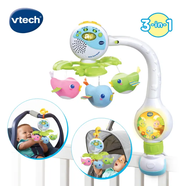 【Vtech】可攜式3合1啾啾鳥音樂鈴(旅行舒眠安撫神器)