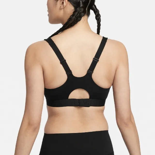 【NIKE 耐吉】運動內衣 Indy Sports Bra 黑 高強度支撐 可調肩帶 速乾 背扣 瑜珈 健身(FD1069-010)