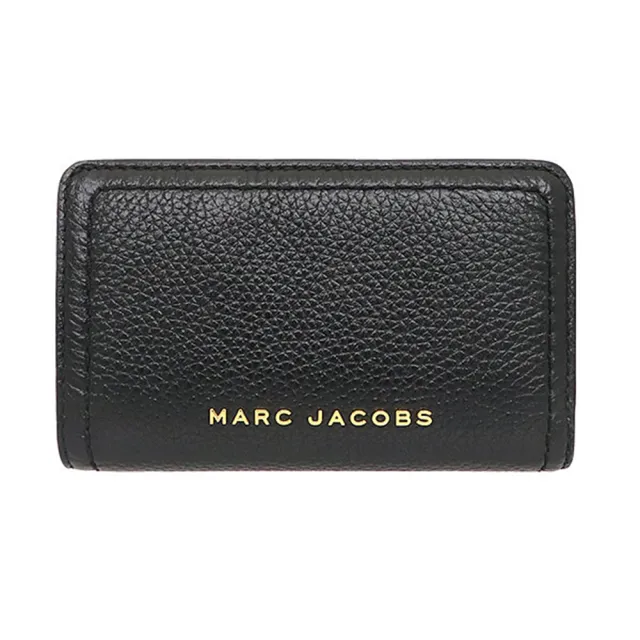 【MARC JACOBS 馬克賈伯】簡約黑MJ logo牛皮中夾(S104L01SP21-001)