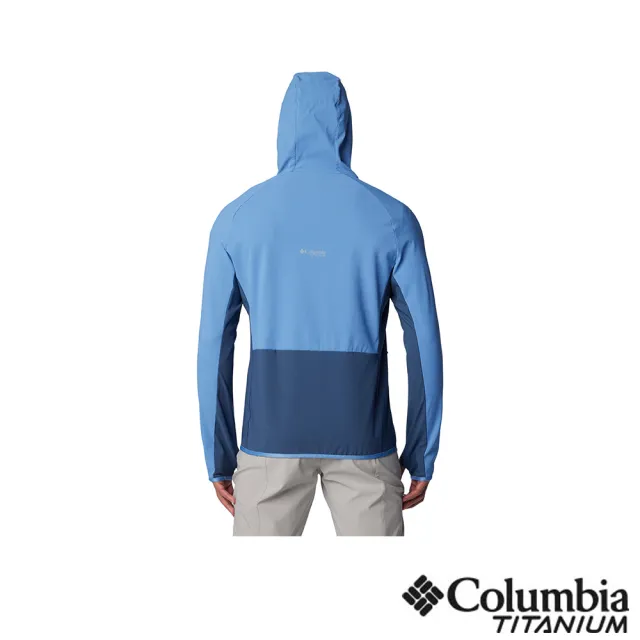 【Columbia 哥倫比亞】男款Spectre Ridge™ FZ HoodedTech Fleece-鈦防潑水連帽外套-藍色(UAO16570BL/IS)