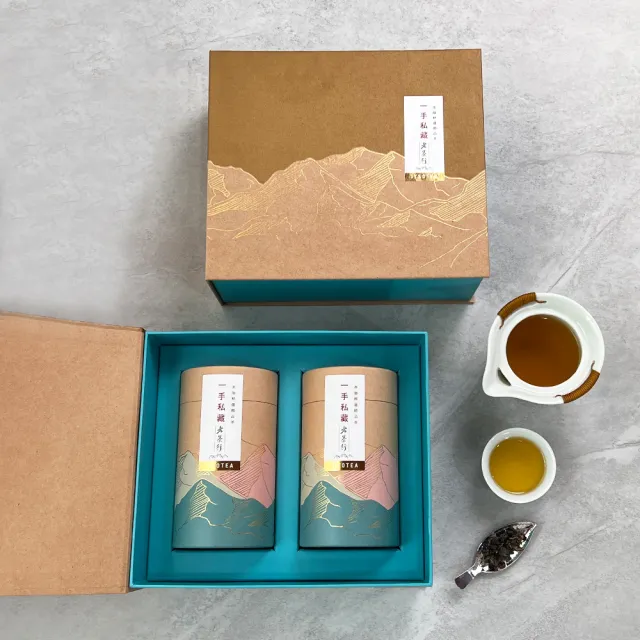【一手私藏世界紅茶】台灣茶禮盒|阿里山烏龍茶-茶葉150公克X2罐/盒