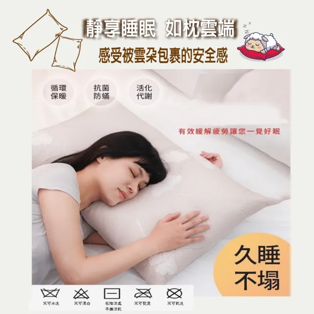 歐亞之星舒眠羊毛枕-2入(舒眠羊毛枕2入)