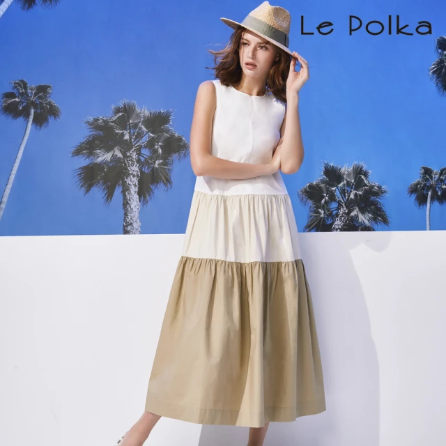 Le Polka 無袖漸層蛋糕洋裝-女