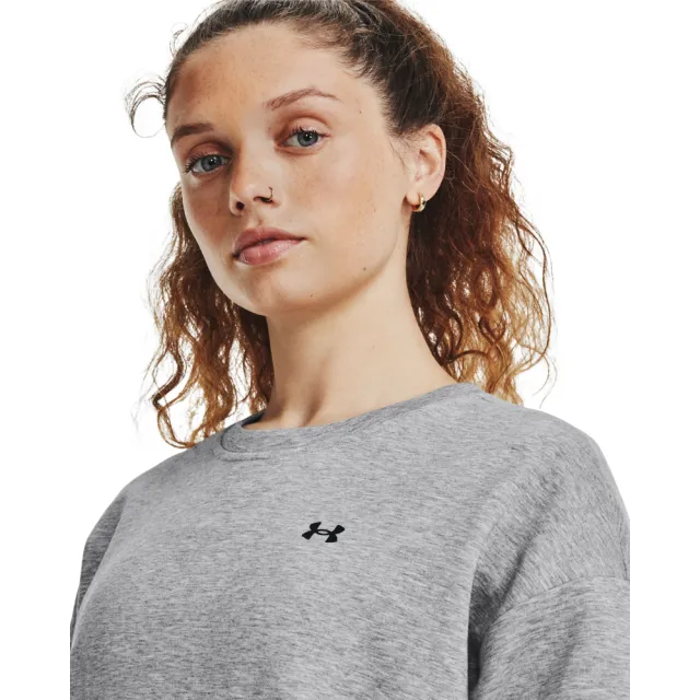 【UNDER ARMOUR】UA 女 Unstoppable Flc 長袖T-Shirt_1379835-011(灰色)