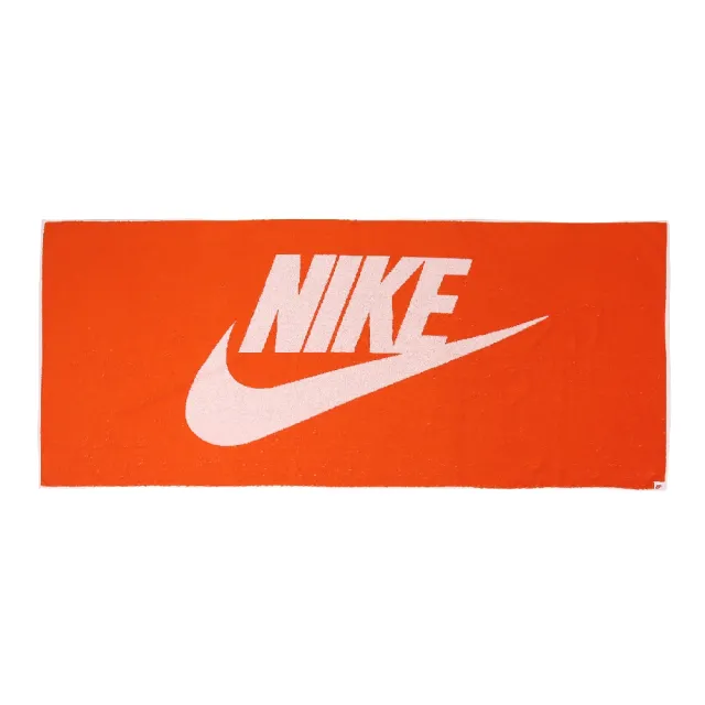 【NIKE 耐吉】海灘毛巾 Club Pool Towel 橘 白 純棉 吸水 運動毛巾 毛巾(N100974180-8OS)