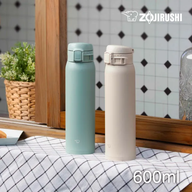 【ZOJIRUSHI 象印】超值2入組 MOMO獨家 不鏽鋼 保溫杯 彈蓋600ml+600ml(SM-SK60EMA+SM-SK60EMA)(保溫瓶/保