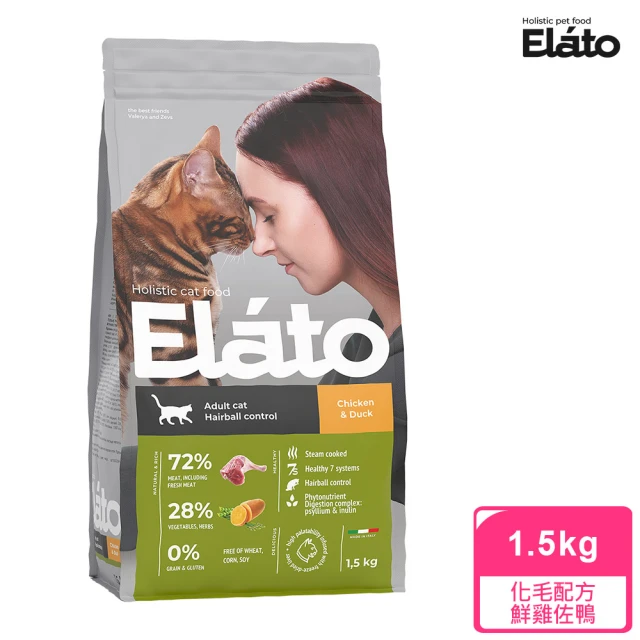 Elato 杜莎 天然 無榖 貓糧 鮮雞佐鴨 1.5kg 貓飼料(成貓化毛配方)