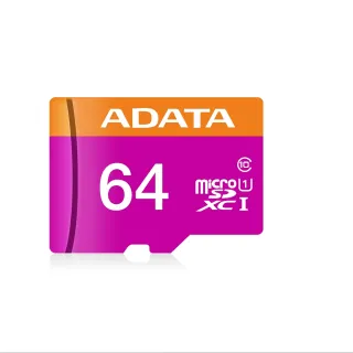 【ADATA威剛】Premier microSDXC UHS-I U1 64G記憶卡(附轉卡)