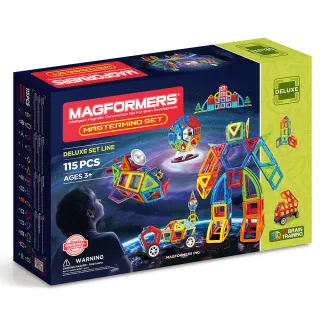 【MAGFORMERS】磁性建構片-創意思考115片裝(贈旋轉陀螺配件包)