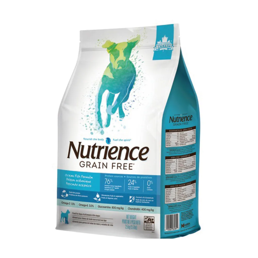 【Nutrience 紐崔斯】無穀養生系列全齡犬寵糧-6種魚-2.5kg(成犬飼料、全齡犬飼料、添加益生菌、WDJ)