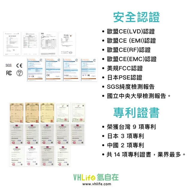 【VHlife氫自在】900cc 吸喝兩用氫健康機(氫氣水機)