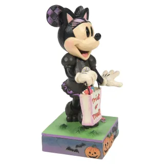 【Enesco】精品家飾 Disney 迪士尼 米妮萬聖節黑貓裝塑像居家擺飾