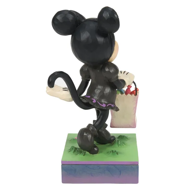 【Enesco】精品家飾 Disney 迪士尼 米妮萬聖節黑貓裝塑像居家擺飾
