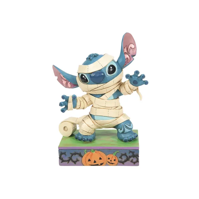 【Enesco】精品家飾 Disney 迪士尼 星際寶貝 史迪奇萬聖節木乃伊塑像居家擺飾