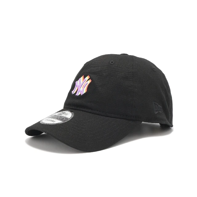 NEW ERA 棒球帽 Light Rainbow MLB Cap 黑紫 紐約洋基 NYY 920帽型 調帽圍 老帽(NE14327642)