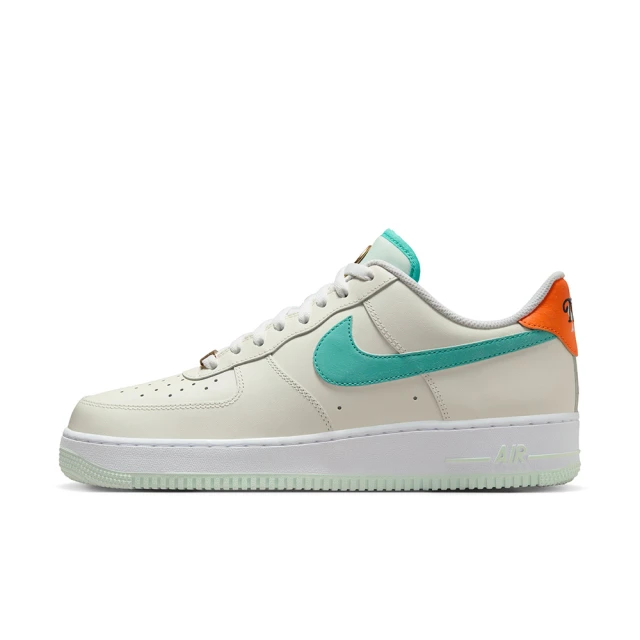 NIKE 耐吉 AIR FORCE 1 07 休閒鞋 運動鞋 金標 男鞋 米白綠(HM3728131)