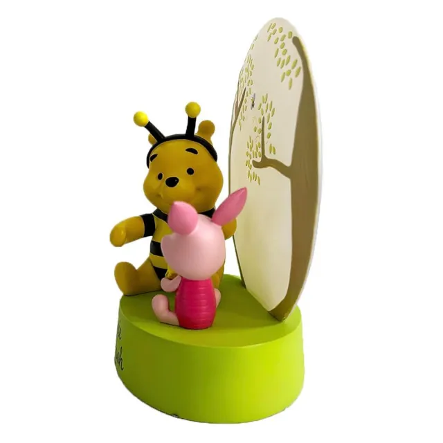 【Enesco】精品家飾 Disney 迪士尼 小熊維尼與小豬小夜燈塑像居家擺飾