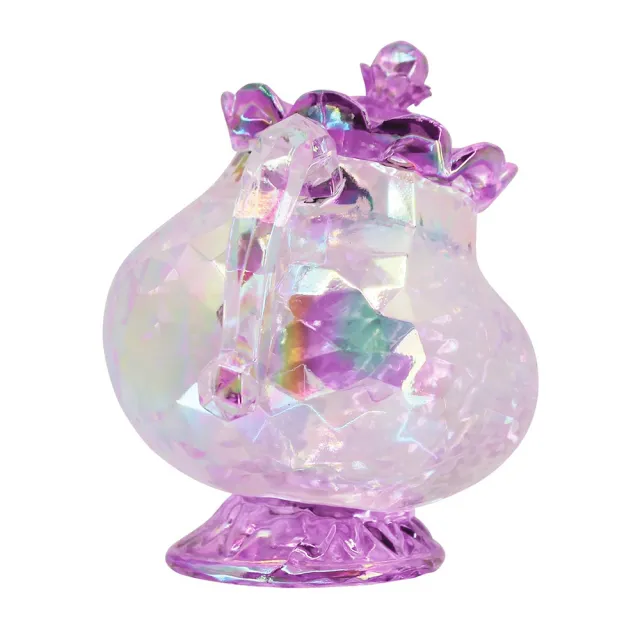 【Enesco】精品家飾 Disney 迪士尼 美女與野獸 茶壺太太透明塑像居家擺飾