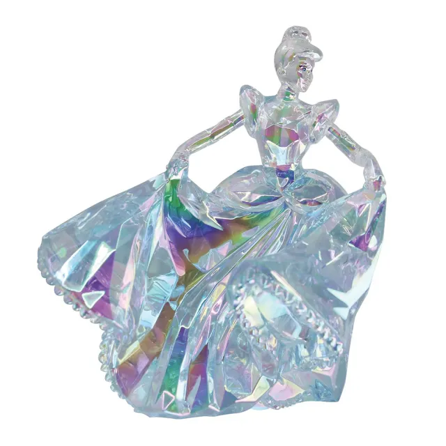 【Enesco】精品家飾 Disney 迪士尼 仙履奇緣 仙杜瑞拉透明塑像居家擺飾