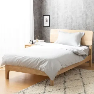 【NITORI 宜得利家居】純棉多種厚度對應床包寢具三件組 N HOTEL LGY 單人(床包 寢具 枕套 被套)