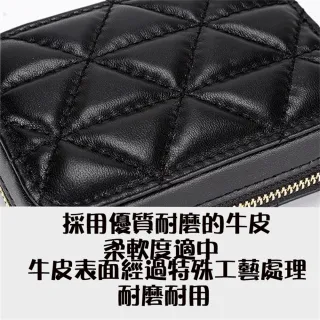 【MoonDy】包包 口紅包 牛皮化妝包 補妝包 補妝鏡 口紅收納包 化妝包韓國 小香化