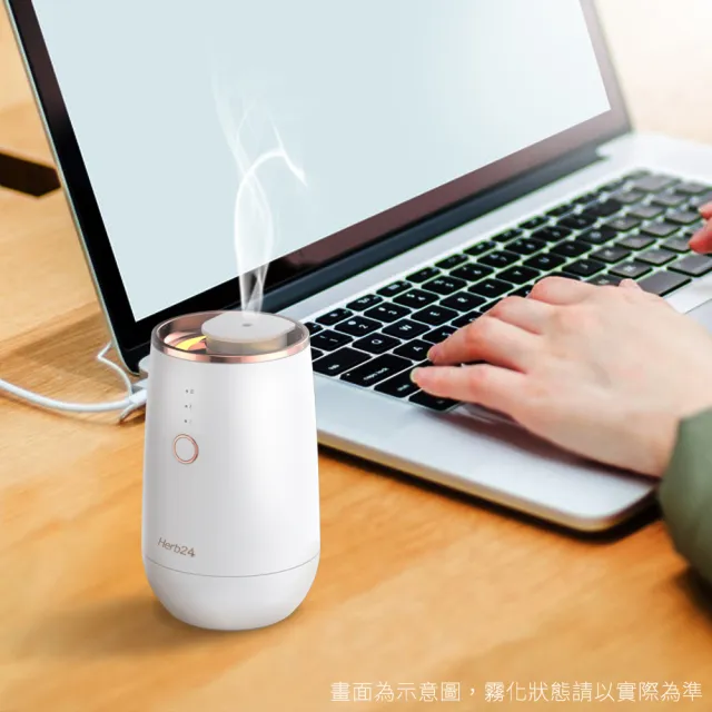 【草本24】Herb24 晨霧純精油擴香儀II_10瓶精油豪華組：贈12格收納木盒(專櫃品牌直營 保固半年)