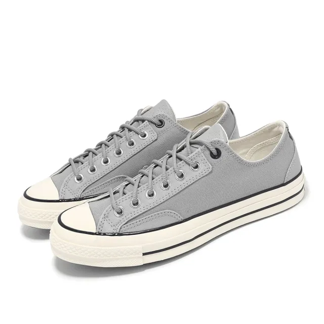 【CONVERSE】帆布鞋 Chuck 70 Low 男鞋 女鞋 灰 1970 奶油底 低筒 休閒鞋(A08763C)