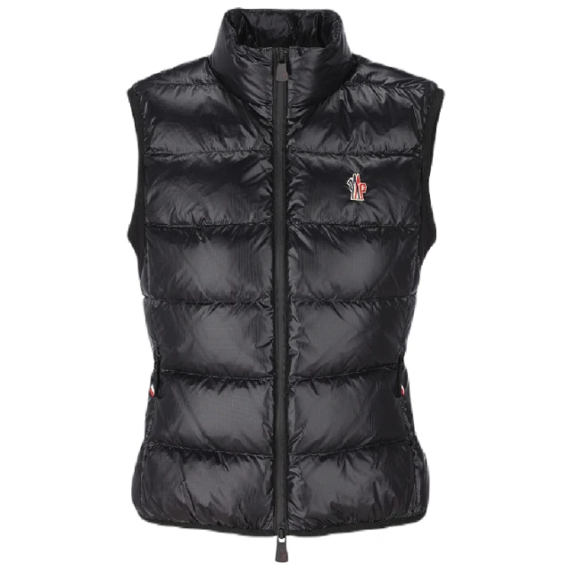 MONCLER 秋冬新款 女款 前襟羽絨拼接背心-黑色(0號USA-XS、1號USA-S、2號USA-M、3號USA-L)