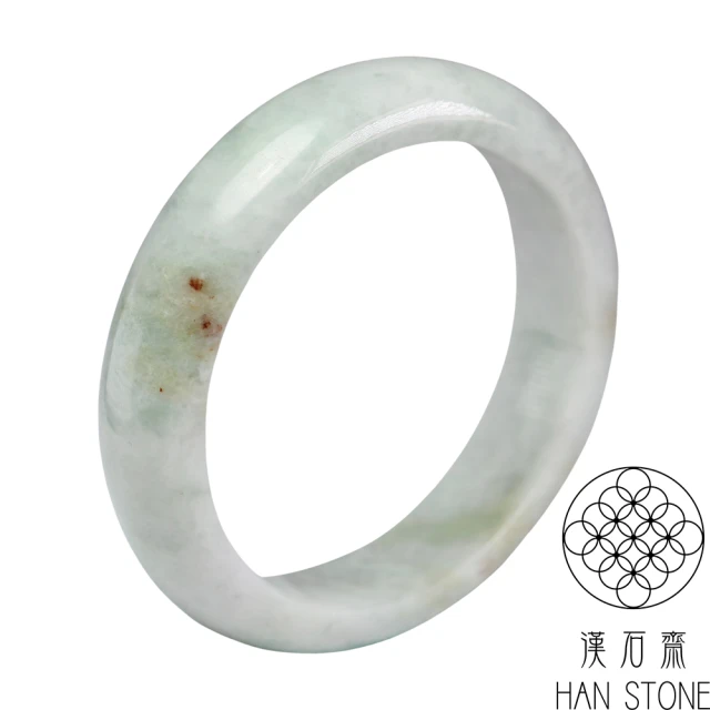 漢石齋 天然翡翠A貨 手鐲玉鐲 飄花種灑金(手圍18/版寬15.2mm)