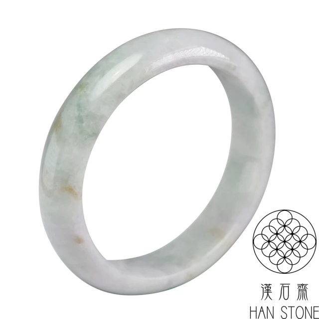 漢石齋 天然翡翠A貨 手鐲玉鐲 飄花種(手圍18.5/版寬14.8mm)