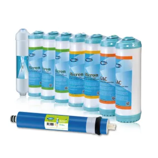 【Toppuror 泰浦樂】TPR-RO系列專用改良版濾心一年份8入裝(贈75GRO膜)_CC-24A+RM-03B