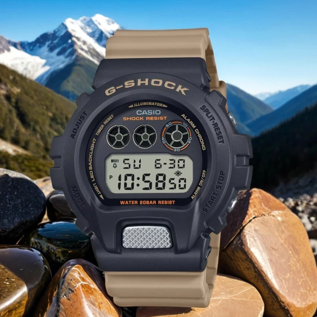 CASIO 卡西歐 G-SHOCK 卡其色系數位手錶(DW-6900TU-1A5)