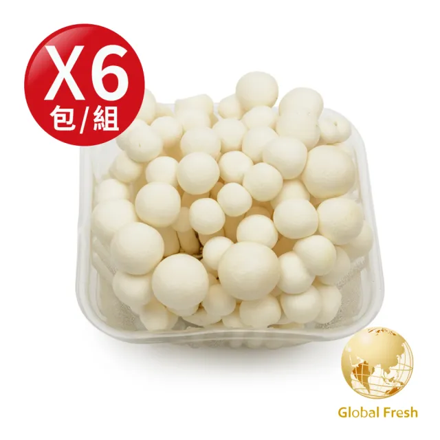 【盛花園蔬果】南投國姓鄉美白菇120g x6包(溫控栽培)