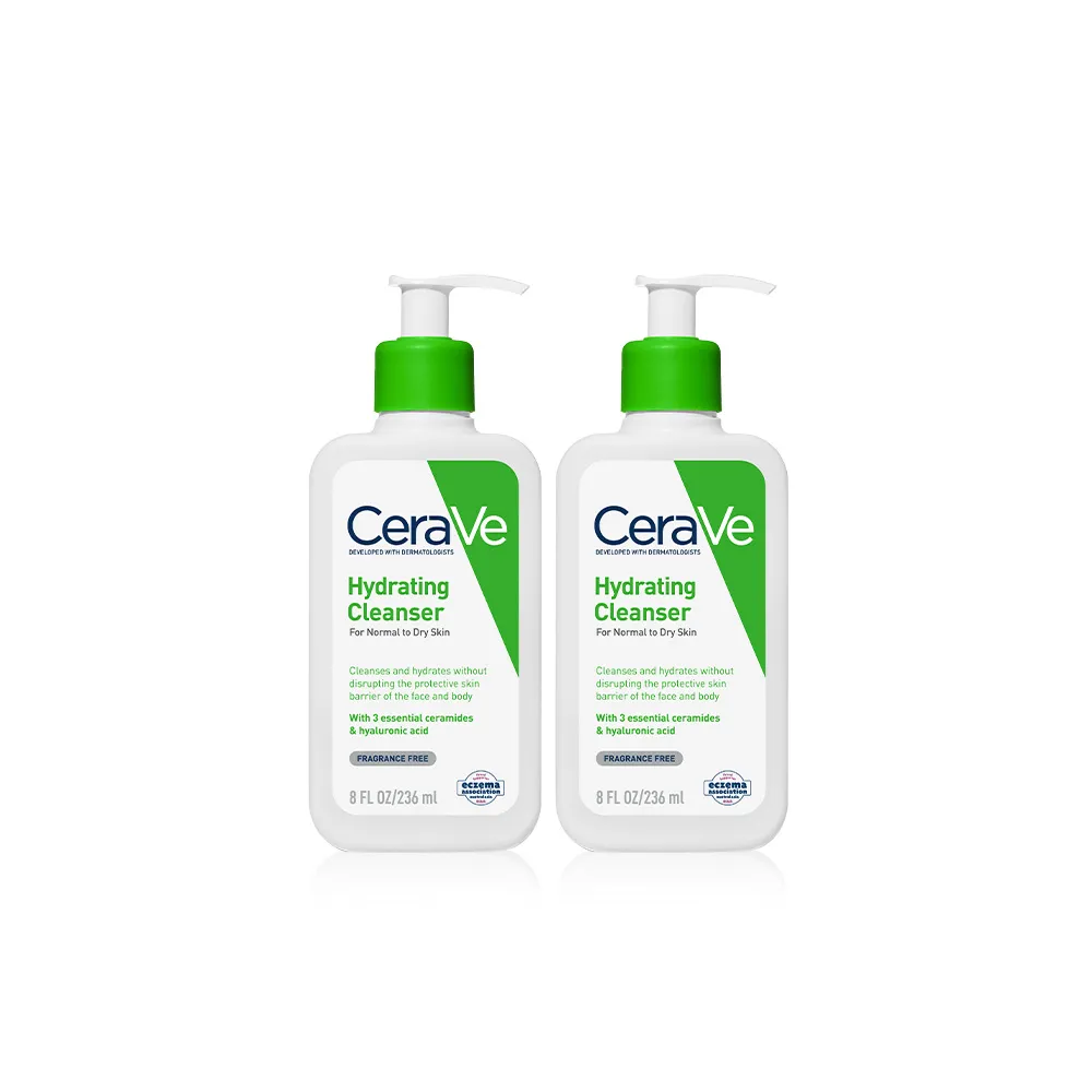 【CeraVe 適樂膚】輕柔保濕潔膚露 236ml(2入組/凝露質地)