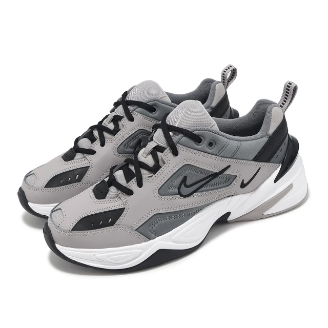 NIKE 耐吉 休閒鞋 M2K Tekno 男鞋 灰 黑 皮革 緩衝 厚底 增高(AV4789-007)