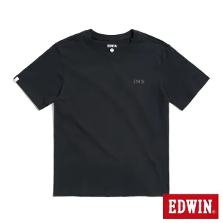 【EDWIN】男裝 第十代基本LOGO短袖T恤(黑色)