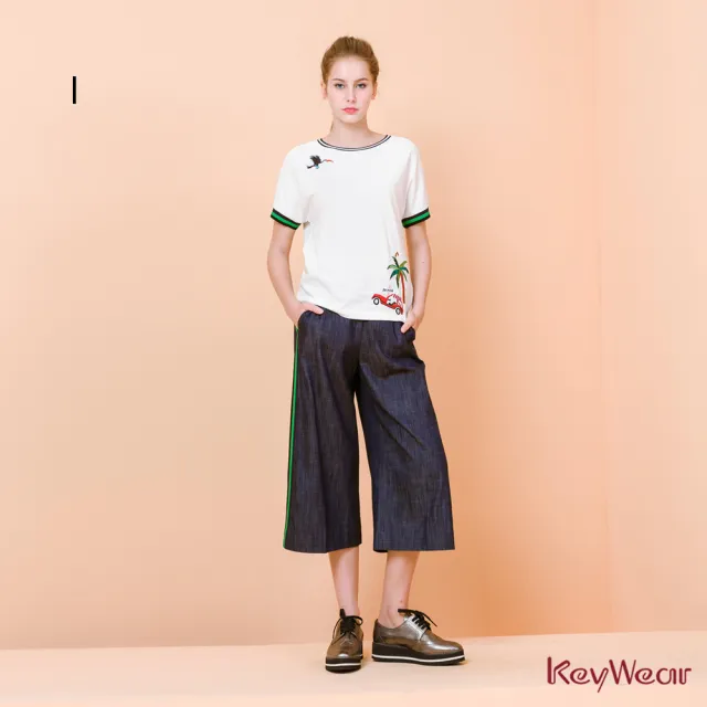 【KeyWear 奇威名品】獨家款舒適百搭褲款(牛仔褲/女長褲/運動褲/西裝褲任選)