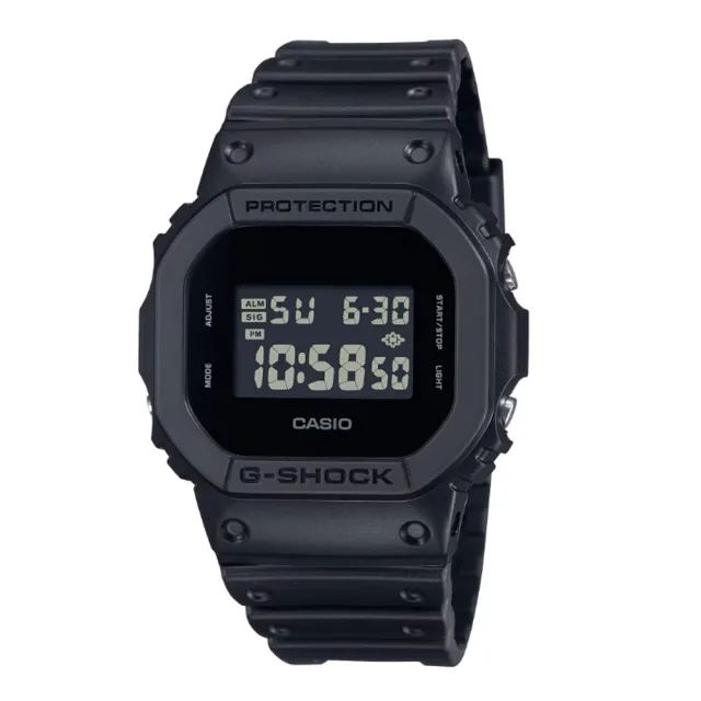 【CASIO 卡西歐】G-SHOCK 簡單率性 全黑設計 經典方形系列_DW-5600UBB-1_42.8mm