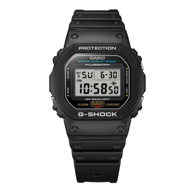 【CASIO 卡西歐】G-SHOCK 街頭潮流 時尚黑 經典方型 DW-5600UE-1_42.8mm