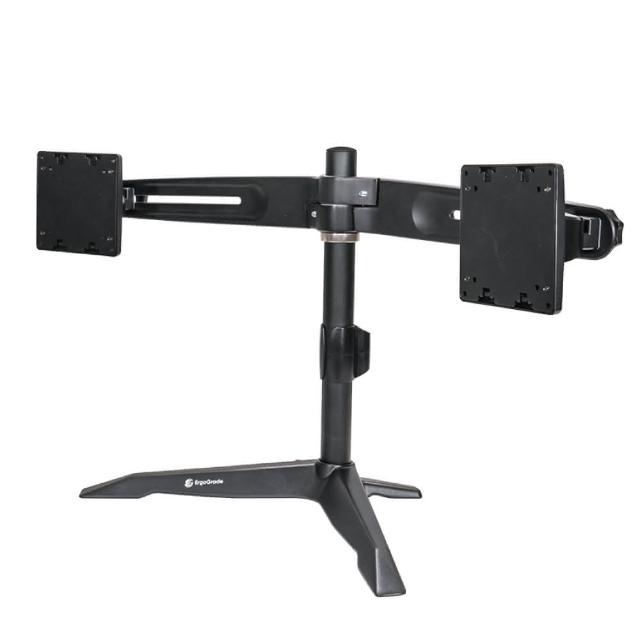 【ErgoGrade】快拆式鋁合金桌上型左右雙螢幕支架EGTS742Q(壁掛架/電腦螢幕架/長臂/旋臂架/桌上型支架)