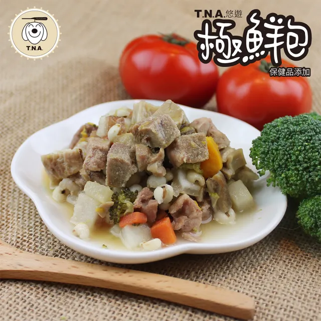 【T.N.A. 悠遊系列】極鮮包系列-天然食材添加保健品的寵物鮮食-210g×5入組-犬貓通用(寵物鮮食 犬貓鮮食)