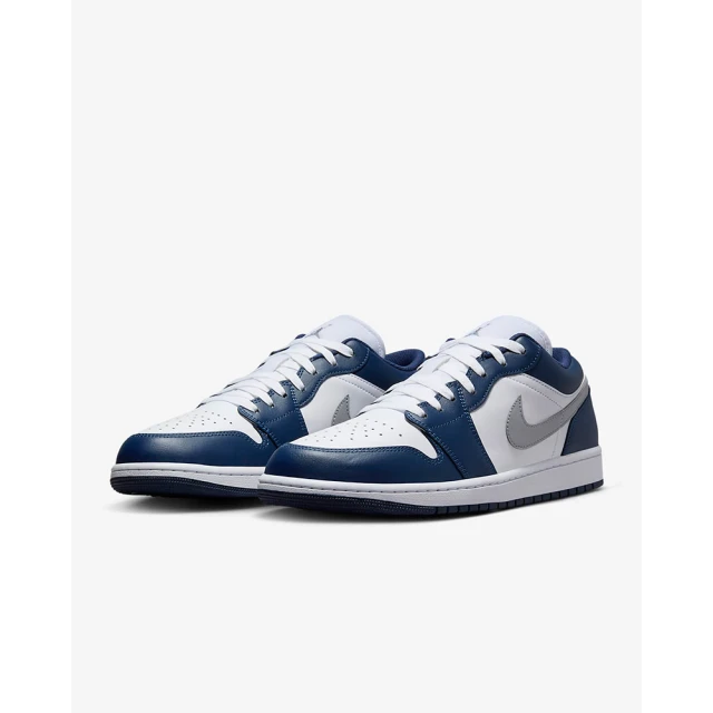 NIKE 耐吉NIKE 耐吉 運動鞋 休閒鞋 男鞋 女鞋 AIR JORDAN 1 LOW 白 藍 AJ 喬丹(553558141)